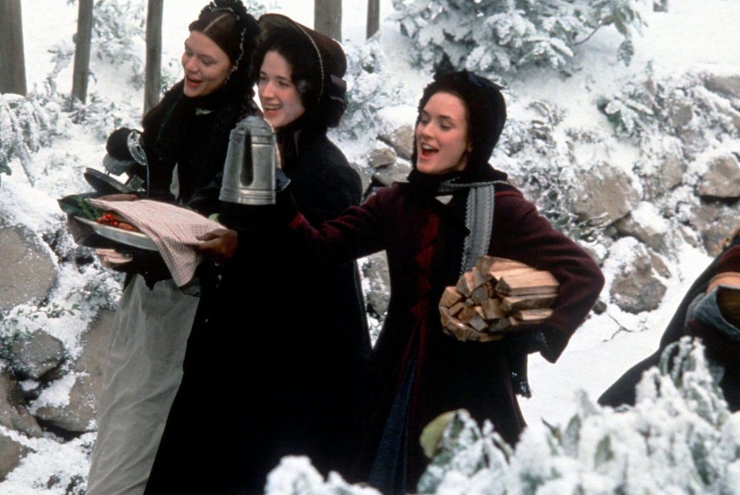 Claire Danes, Trini Alvarado, Winona Ryder, and Kirsten Dunst in Little Women Claire Danes, Trini Alvarado, Winona Ryder, and Kirsten Dunst in Little Women
