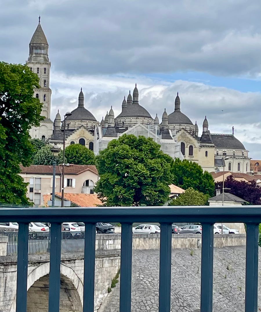 View of Saint Front cathedral in Perigueux, FR