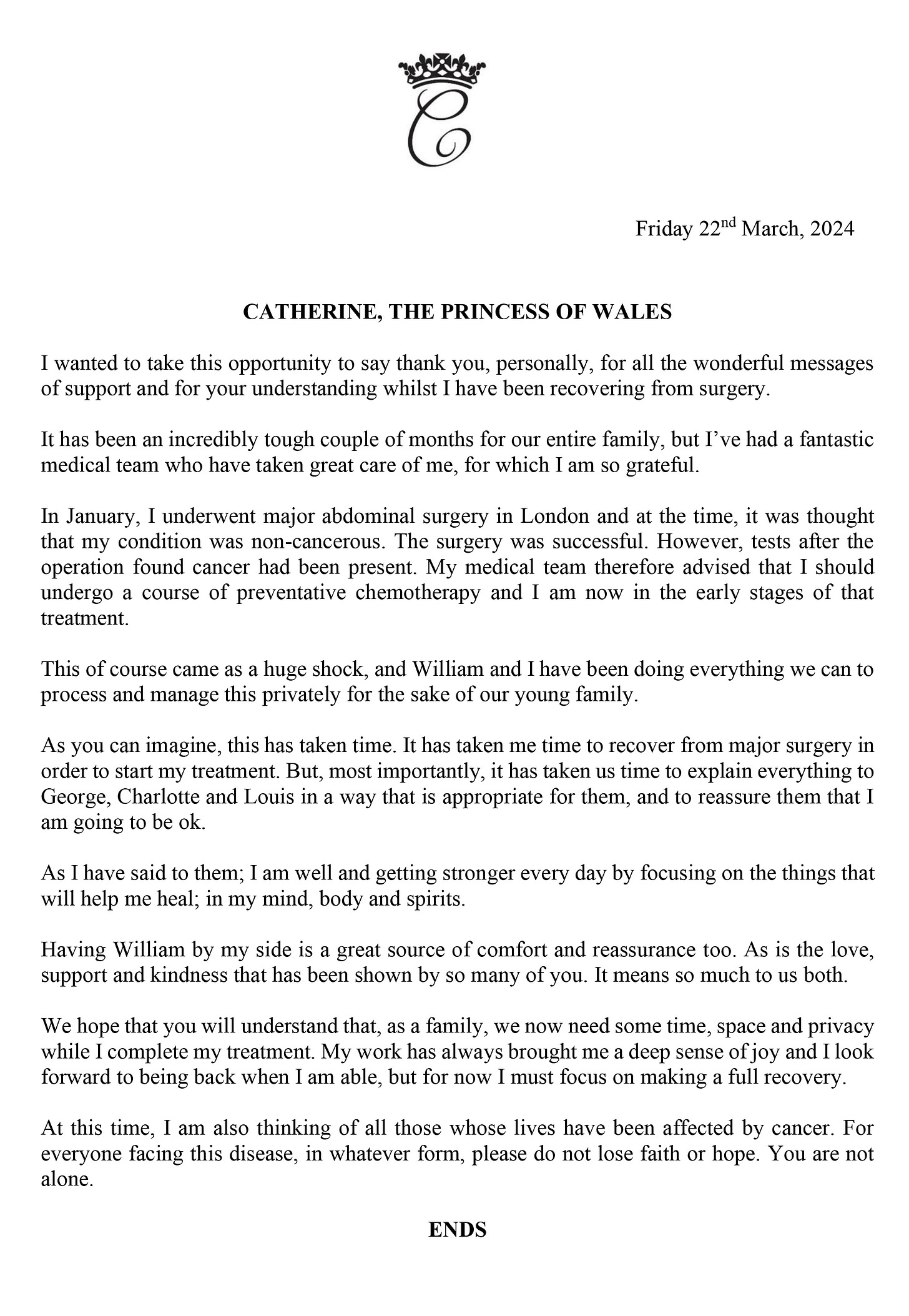 Brave Kate Middleton tells cancer sufferers 'you are not alone' after her  own diagnosis | The Sun