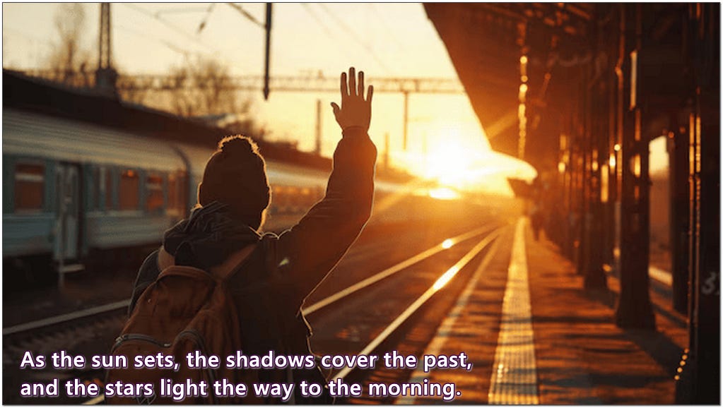 As the sun sets, the shadows cover the past, and the stars light the way to the morning.” – Unknown