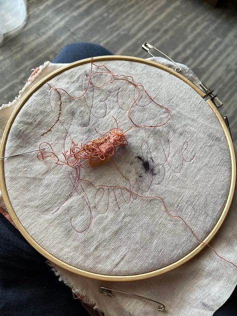 broderie sur un bâteau