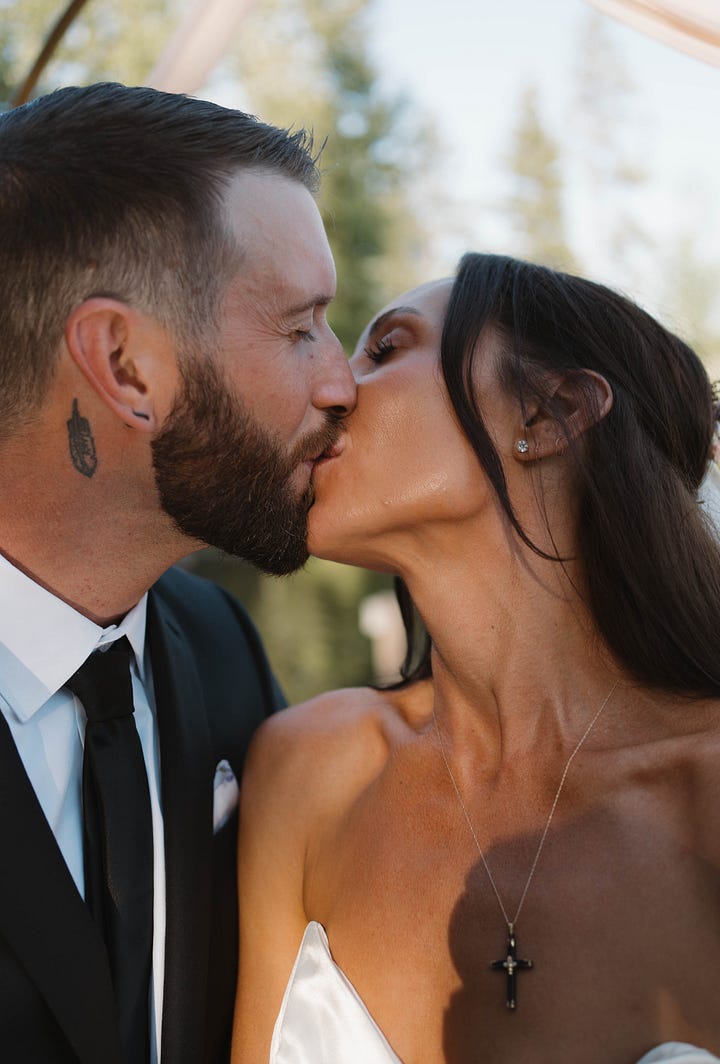 couple getting married at wedding