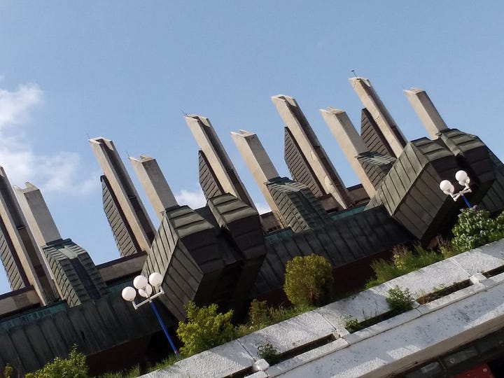 Prishtina, the Palace of Youth and Sport and Teatri Oda