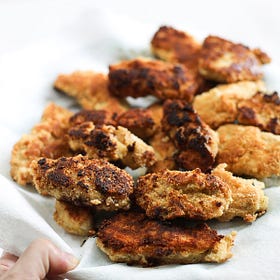 BBQ Chicken Fingers with Eat Happy Kitchen Homemade Ranch Dip