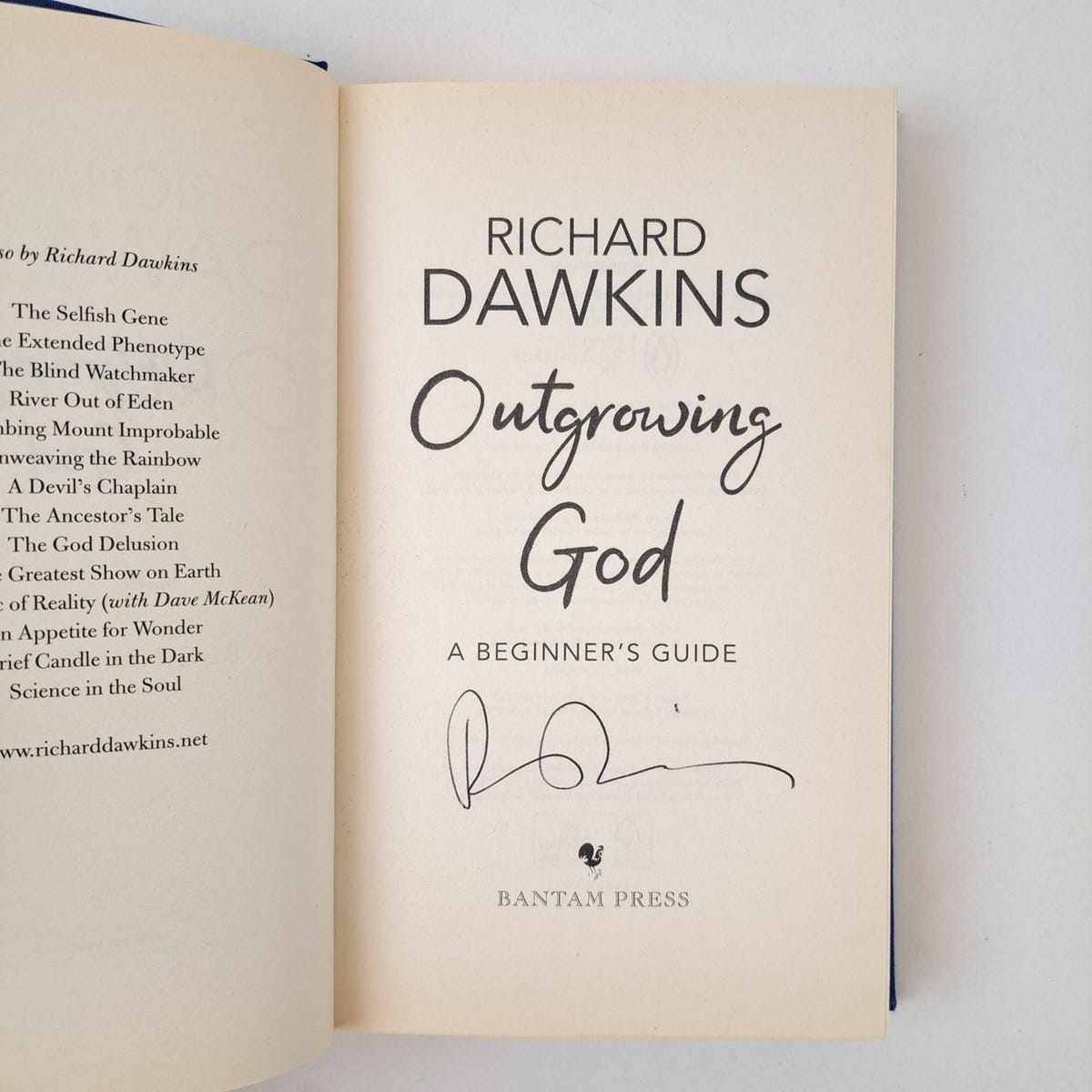 Richard Dawkins / OUTGROWING GOD Signed 1st Edition 2019 | eBay