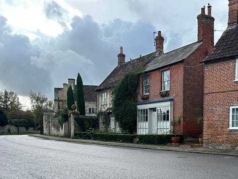 1. The war memorial, Steeple Ashton 2 The Old Rose & Crown Cottage and village green, High Street, Steeple Ashton. 3 Cottages with indicating previous use as a shop. Images: Roland's Travels