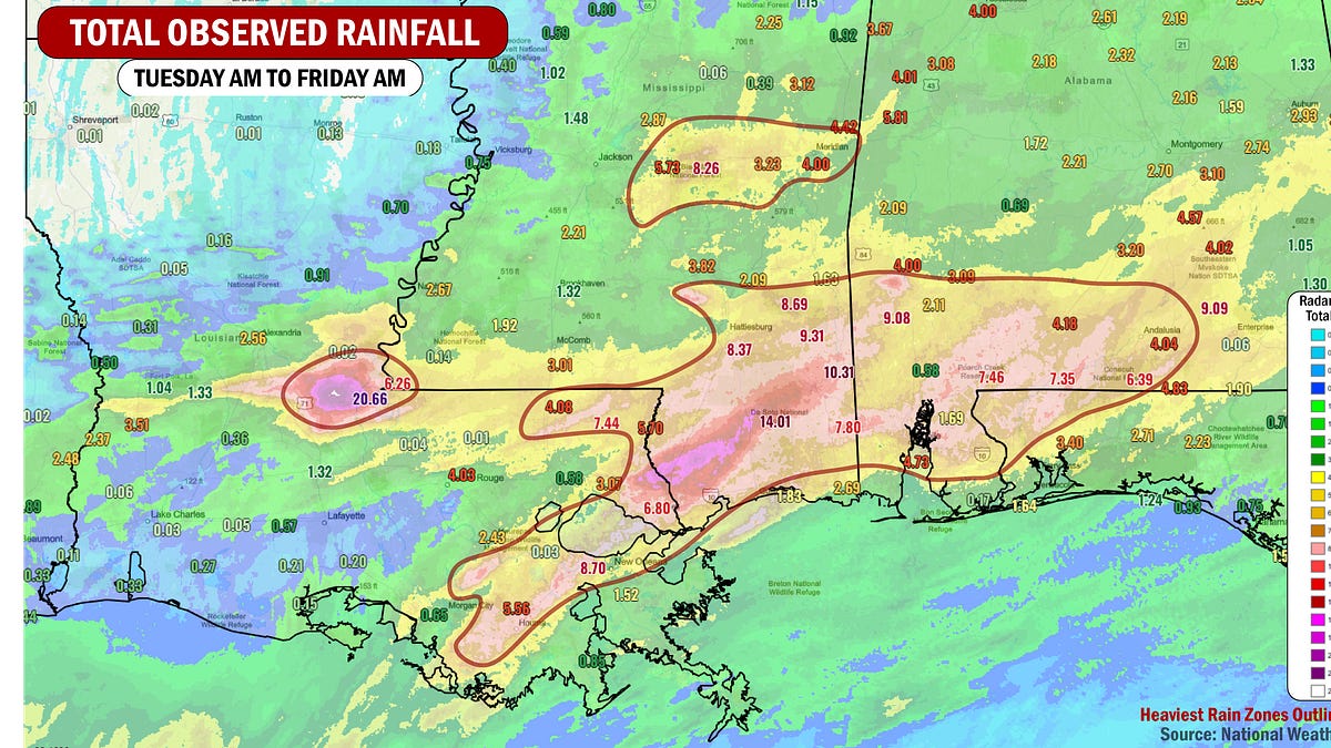 Arthur's Remnants Leave a Trail of Devastating Flooding Across the Deep South