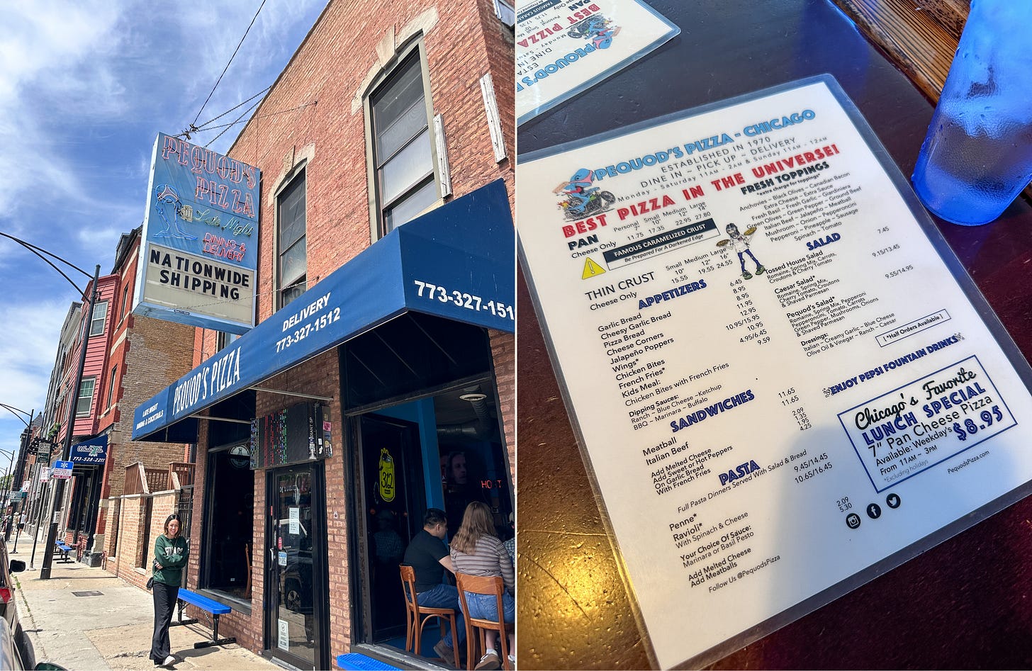 Pequod's Pizza restaurant in Chicago, Illinois Pequod's Pizza restaurant in Chicago, Illinois