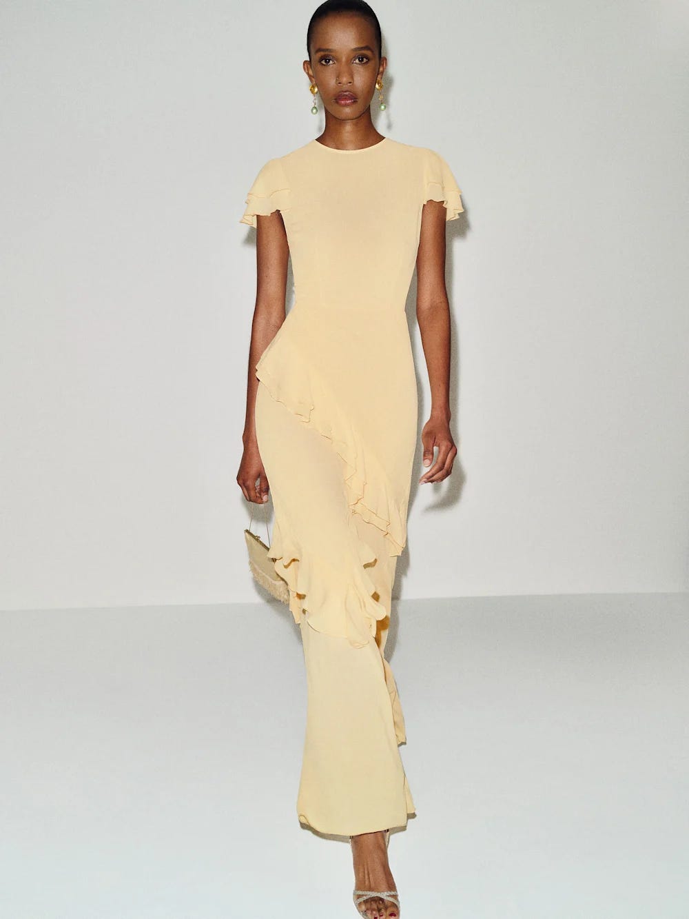 yellow silky dress Mermaid Deep Halter Yellow Satin Long Prom Dresses with Slit Purple / 14