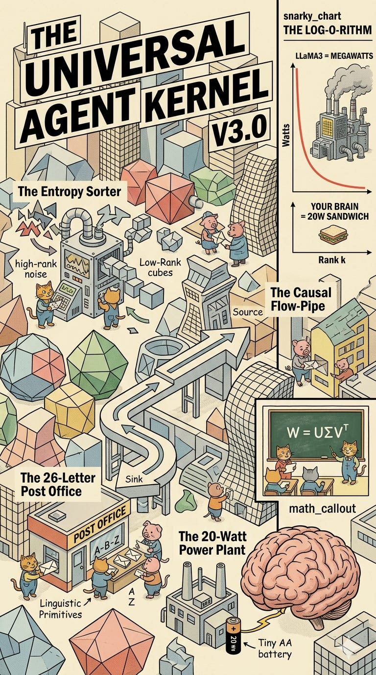 The Thirty-Two Dimension Solution: How AI’s Billions of Secrets Collapsed into a Postcard