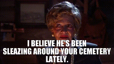 YARN | I believe he's been sleazing around your cemetery lately. |  Beetlejuice (1988) | Video gifs by quotes | 25fa8717 | 紗