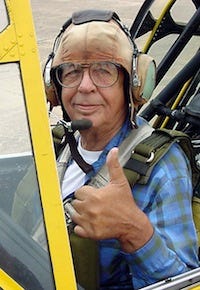 My magnificent Dad in his flying machine