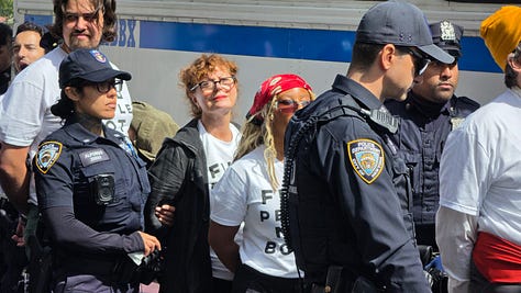 Photos from NYC where hundreds protested Israeli Prime Minister Benjamin Netanyahu's speech before the United Nations General Assembly on Sept. 24, 2026. (Source: Jon Farina)
