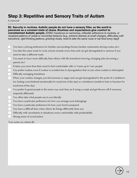 Samples from the 25-page Workbook