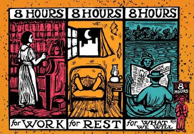 Massachusetts Commission on the Status of Women on X: "“8 hours for work, 8  hours for rest, 8 hours for what we will” was the slogan of the Haymarket  Martyrs, who were