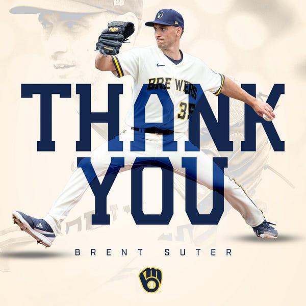 Thank You
Brent Suter
Picture is Brent Suter