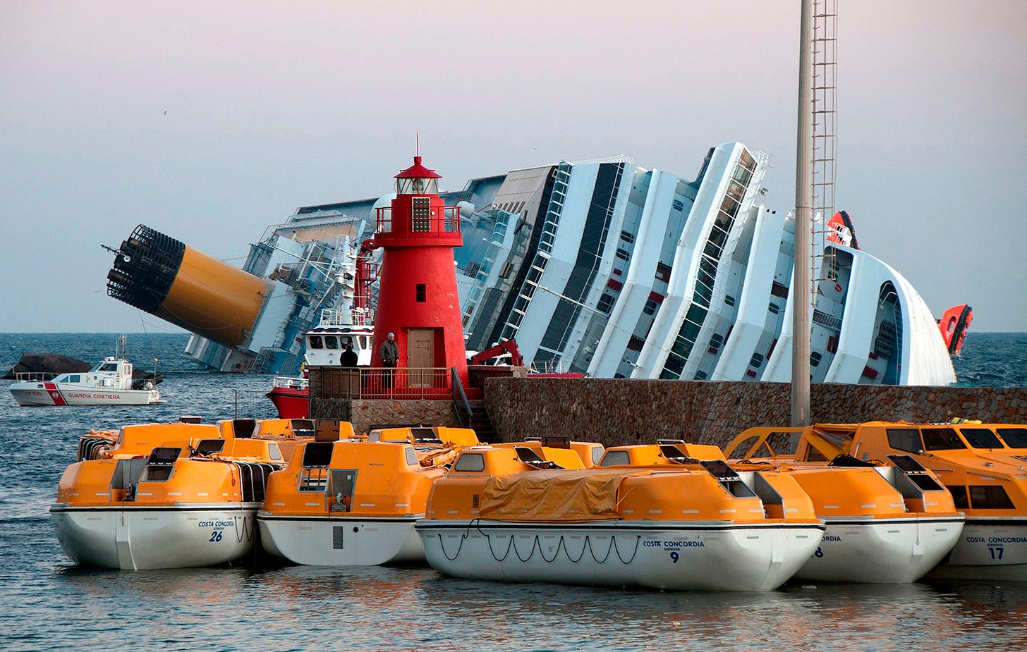 Costa Concordia sinking after collision Costa Concordia sinking after collision