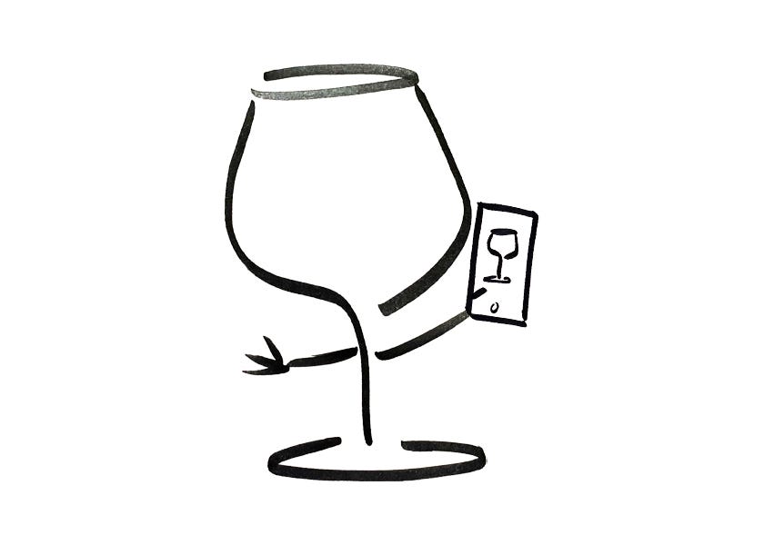 An anthropomorphic wine glass is taking a selfie An anthropomorphic wine glass is taking a selfie