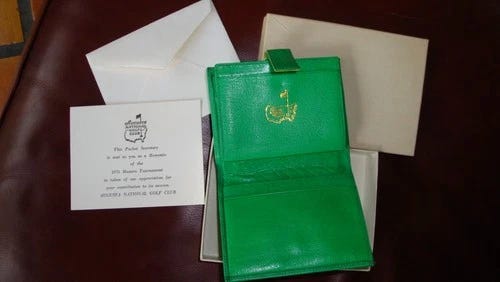 RARE Vintage Mint in Box MASTERS GIFT WALLET Made In Italy Augusta National - Picture 1 of 5