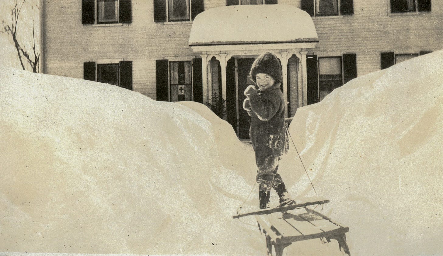 John Preston with sled John Preston with sled