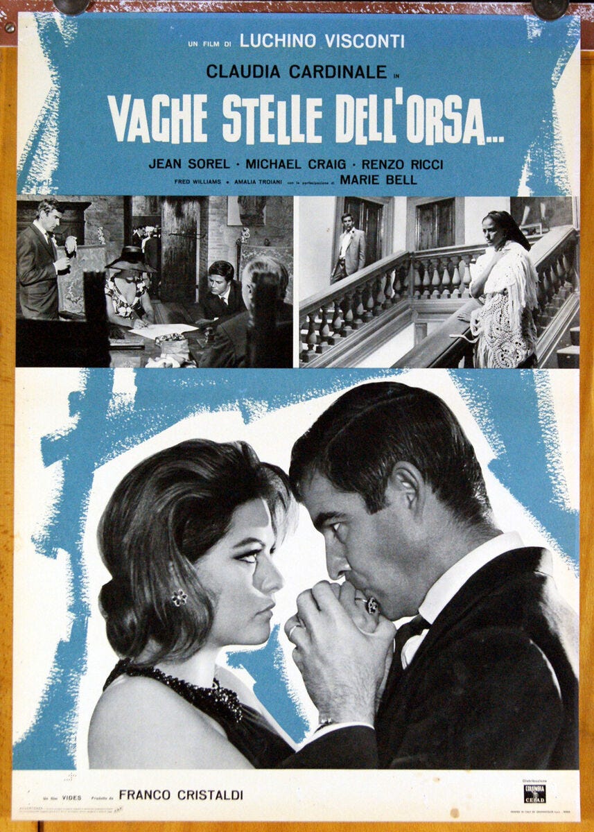 fotobusta film VAGHE STELLE DELL'ORSA Visconti Claudia Cardinale Michael Craig x fotobusta film VAGHE STELLE DELL'ORSA Visconti Claudia Cardinale Michael Craig x