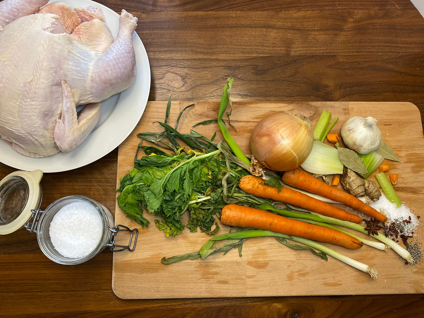 raw chicken and vegetables