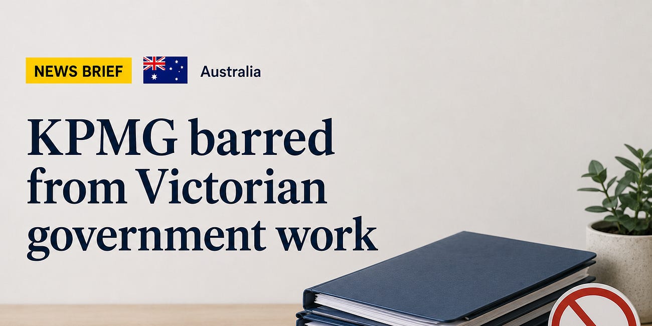 KPMG Australia barred from new Victorian government work after partner expulsion