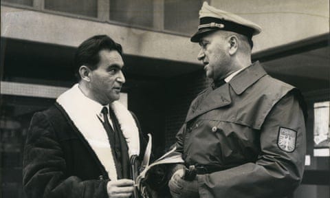 Rudolf Vrba at a Nazi war crimes trial, Frankfurt, West Germany, 1964. Rudolf Vrba at a Nazi war crimes trial, Frankfurt, West Germany, 1964.