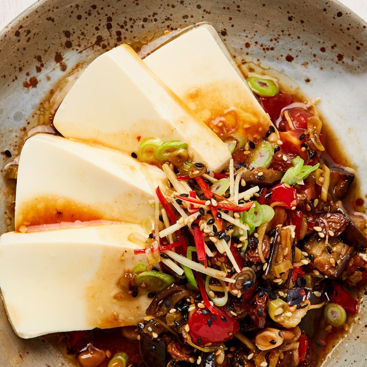 ‘Caponata’ with silken tofu ‘Caponata’ with silken tofu