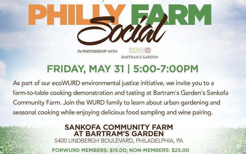 Text Graphic: EcoWURD presenets Philly Farm Social Text Graphic: EcoWURD presenets Philly Farm Social