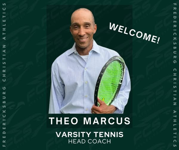 May be an image of 1 person, playing tennis and text