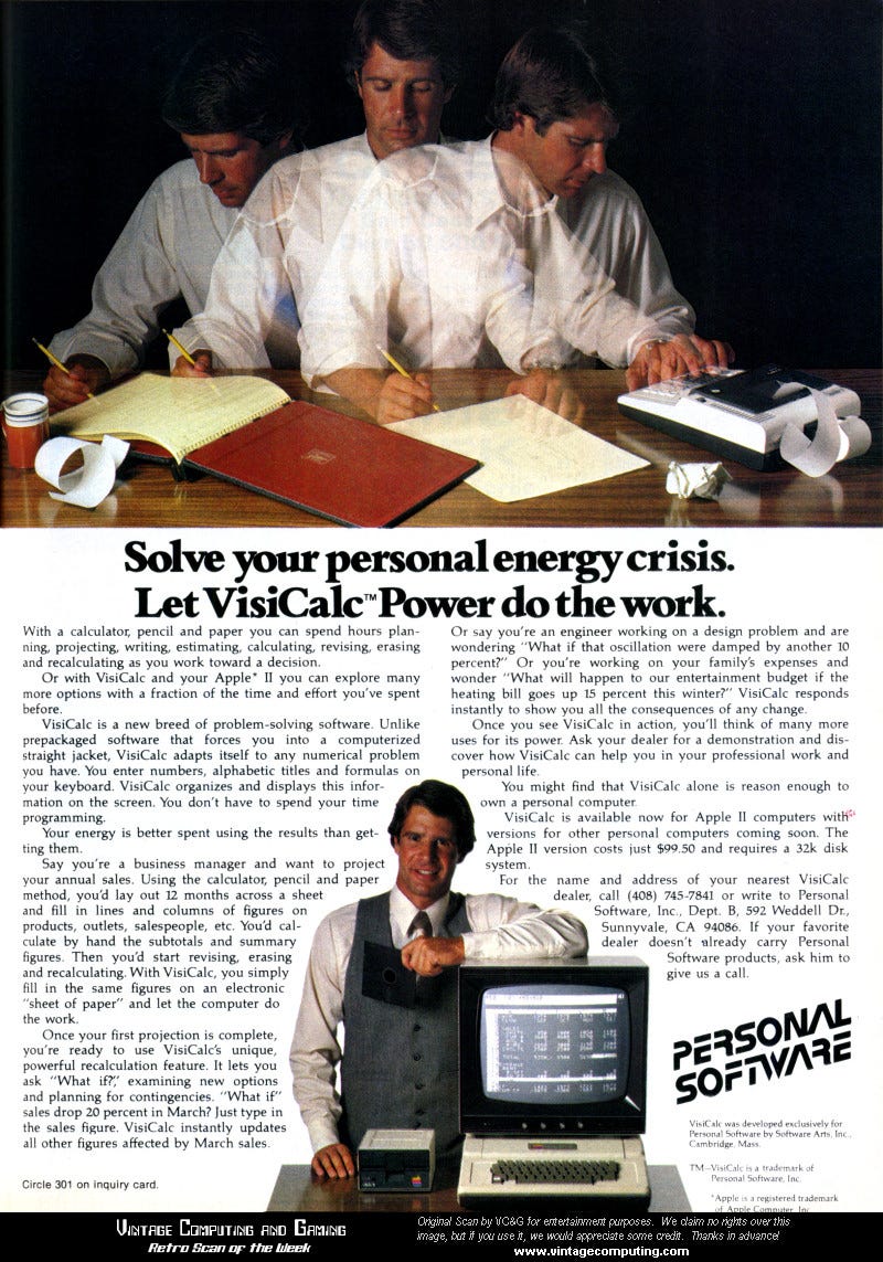 VC&G | » [ Retro Scan of the Week ] 30 Years of VisiCalc
