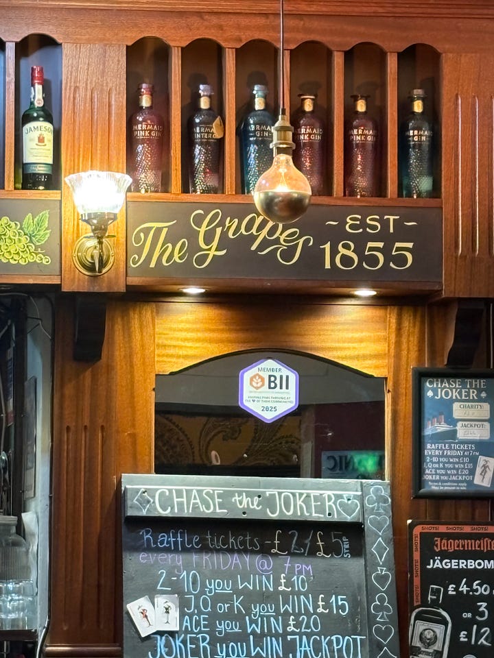 Picture from The Grapes pub in Southampton