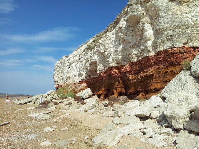 Hunstanton's famous stripy cliffs