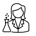 Scientist female outline