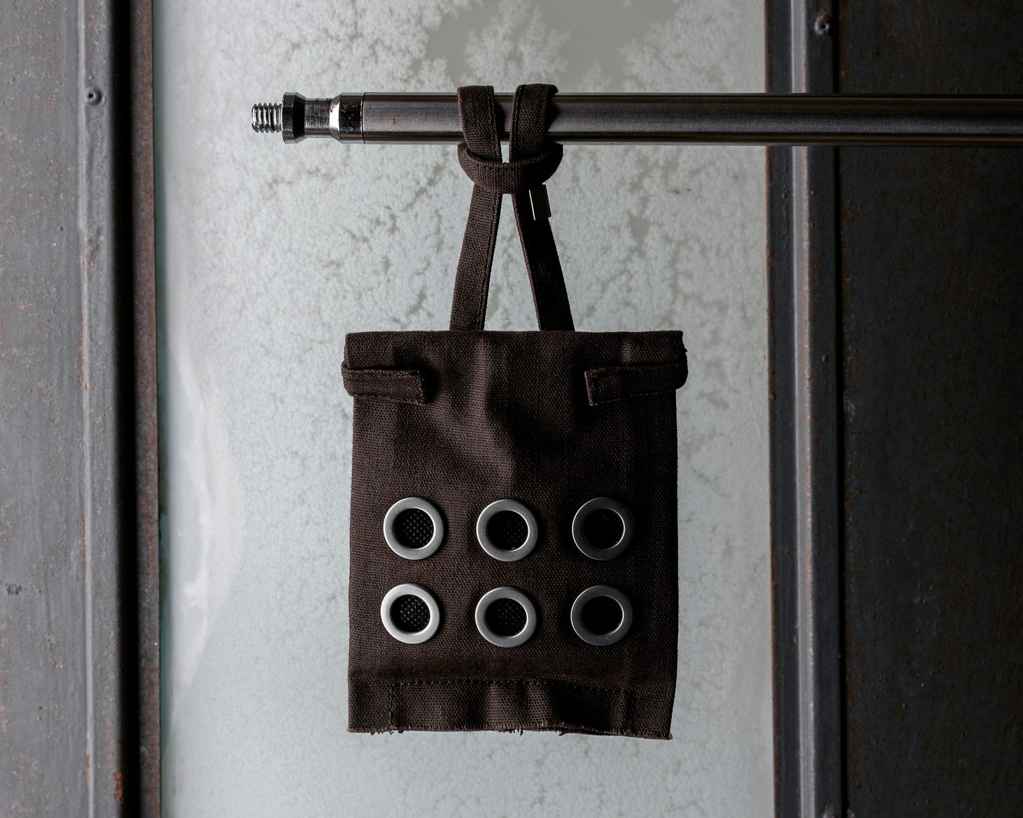 almost fever_'s waxed canva scented hanger close up