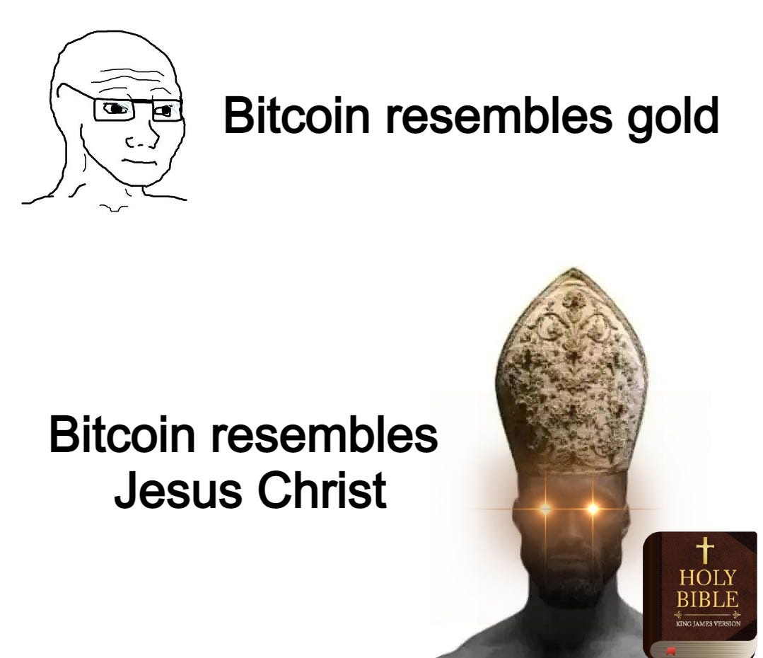 Bitcoin resembles Jesus Christ