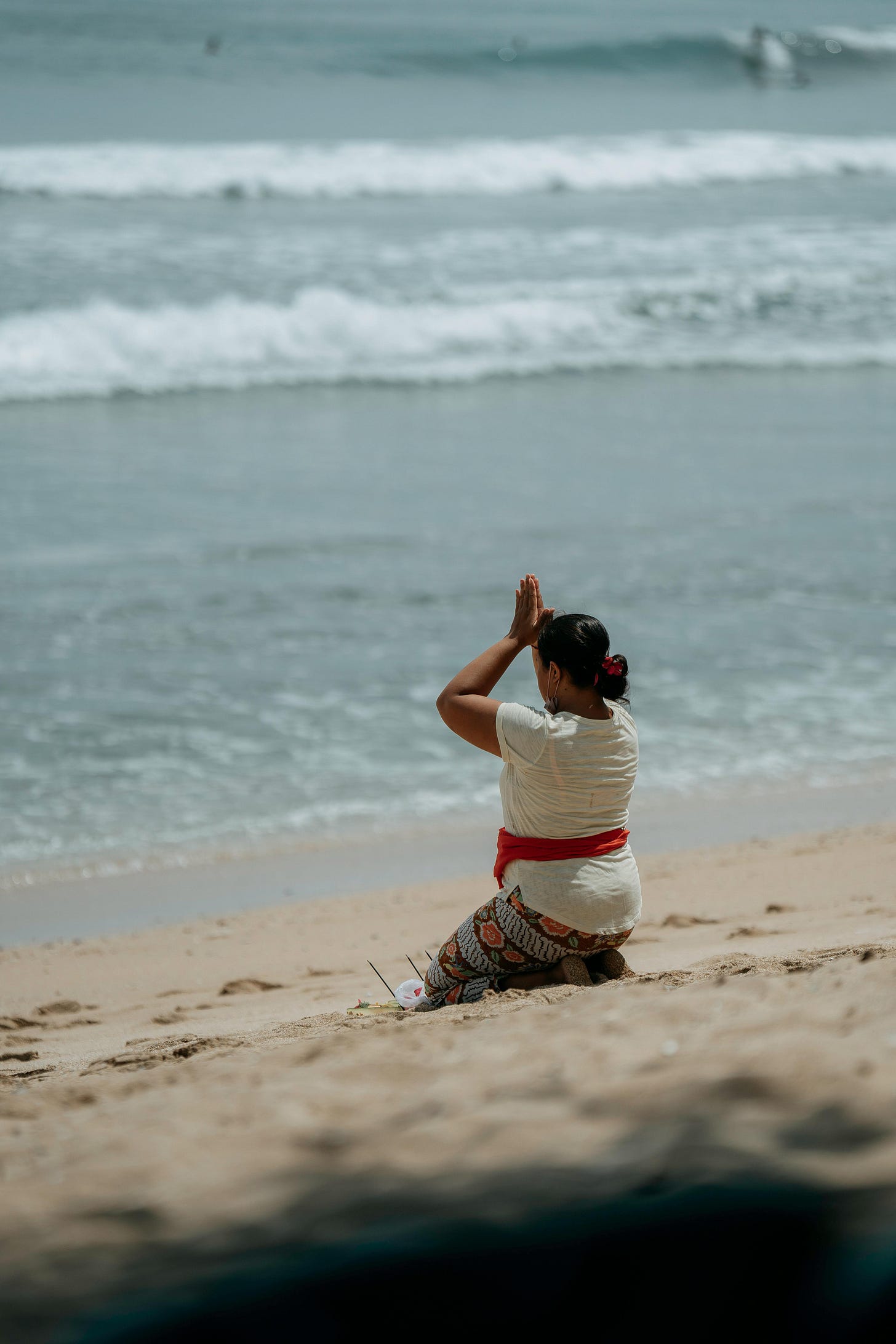 Woman praying according to God's will