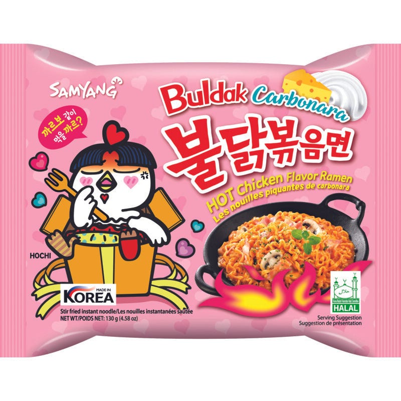 Een afbeelding van Samyang Instant noodles hot chicken carbonara