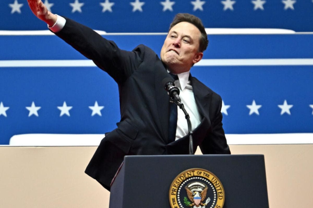 Elon Musk controversy salute gesture at Donald Trump rally photo Elon Musk controversy salute gesture at Donald Trump rally photo