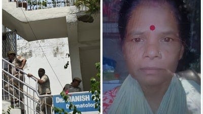 L: Apartment in Delhi's Kailash Hills where the alleged murder of the house help (R) took place (HT PHOTOS)