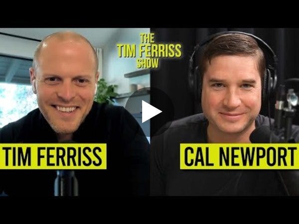 Cal Newport — The Pursuit of Craftsmanship, the Deep Life, Slow Productivity, and a 30-Day Challenge Cal Newport — The Pursuit of Craftsmanship, the Deep Life, Slow Productivity, and a 30-Day Challenge