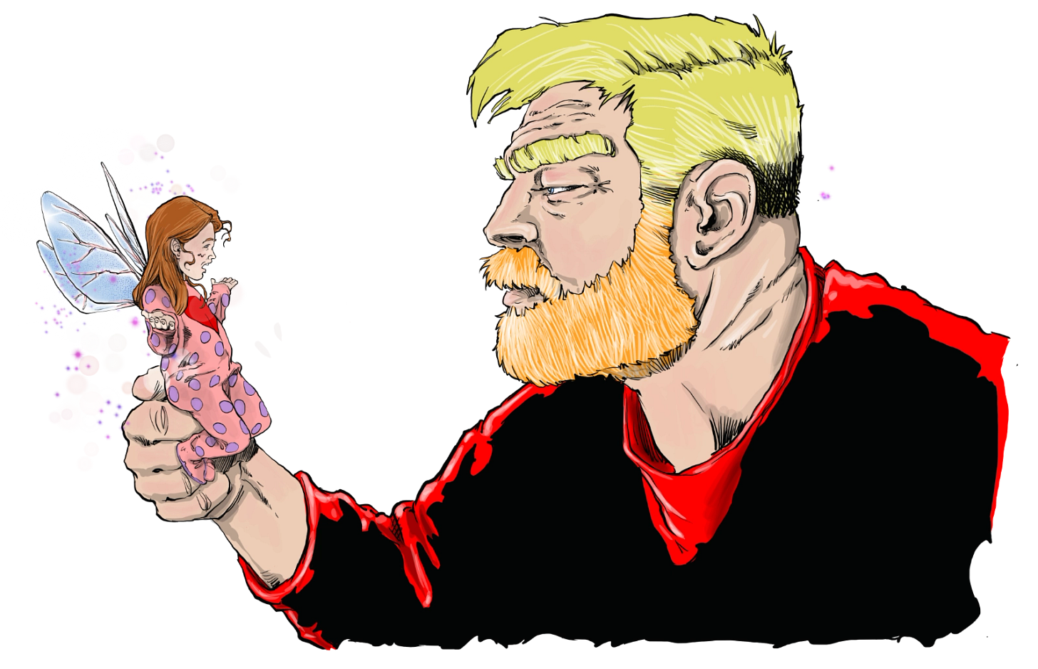 Author Jaime Buckley and his daughter, Ruby having a conversation