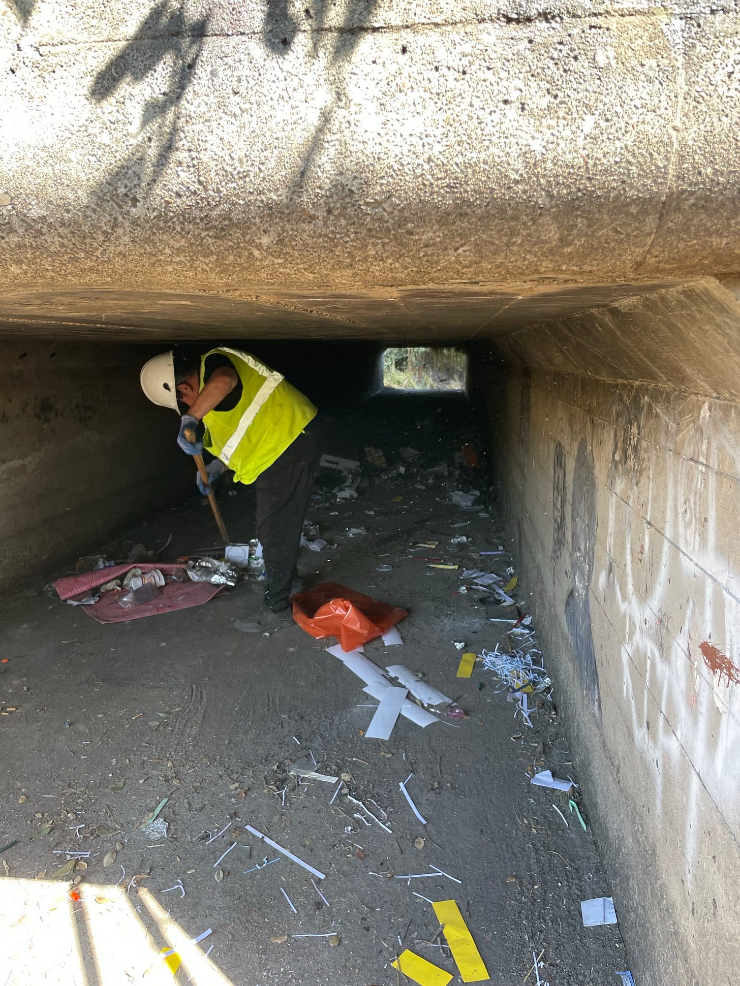 cleaning a culvert