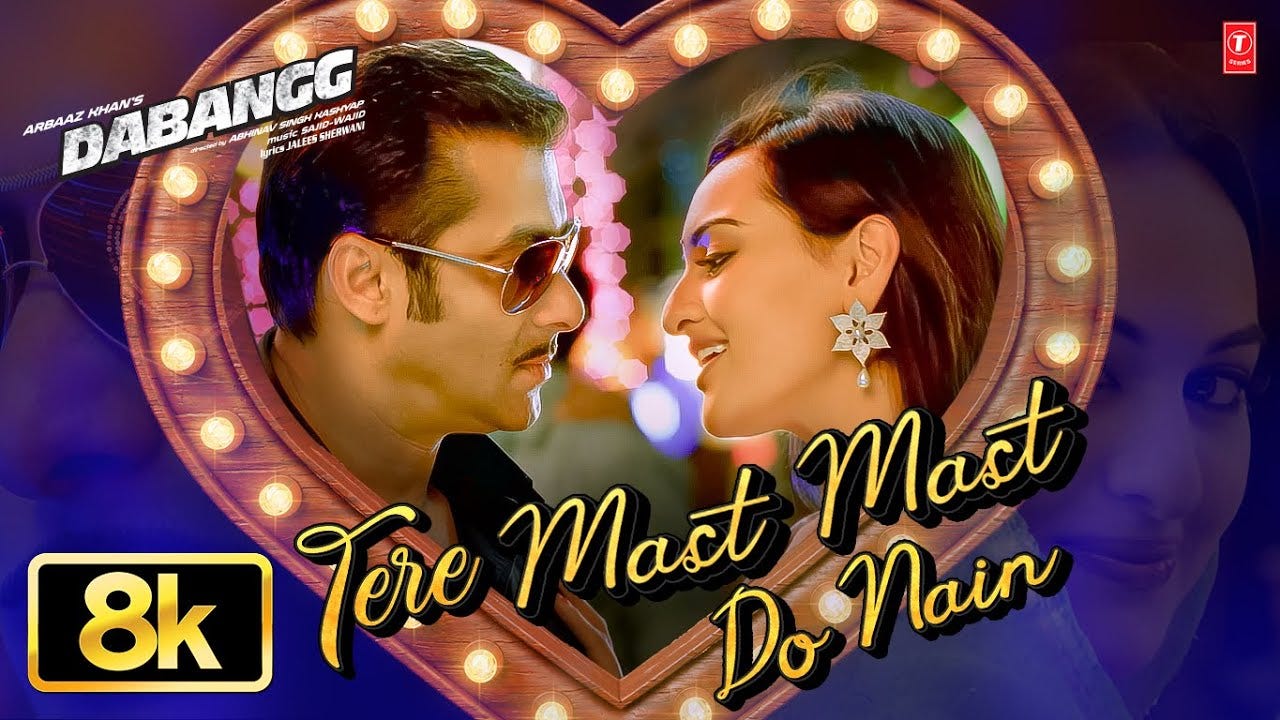 Tere Mast Mast Do Nain -Video Song | Dabangg | Rahat Fateh Ali Khan,Shreya  Ghoshal | Salman,Sonakshi
