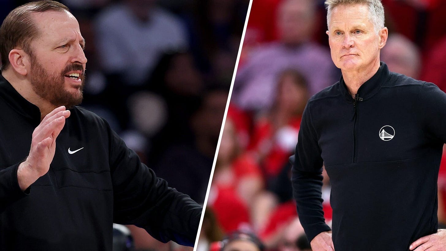 Steve Kerr and Tom Thibodeau responded to offensive chants from fans in very different ways, 'those are…'