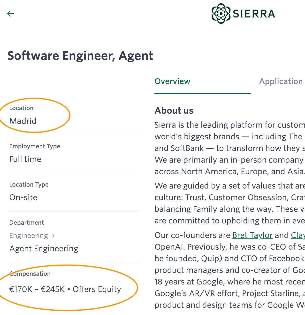 Sierra Software Engineer, Agent posting in Madrid with its pay range Sierra Software Engineer, Agent posting in Madrid with its pay range
