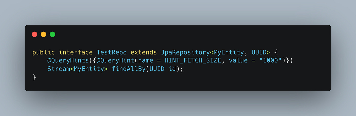 Basic Repository with Hibernate Hint