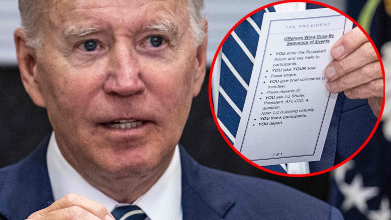 Joe Biden cheat sheet gives detailed instructions to take seat, keep comments to 2 minutes ...