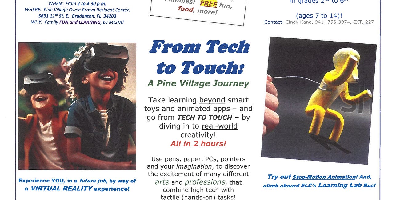 Free “From Tech to Touch” Event Invites Families to Explore Hands-On Learning and Virtual Reality in Bradenton